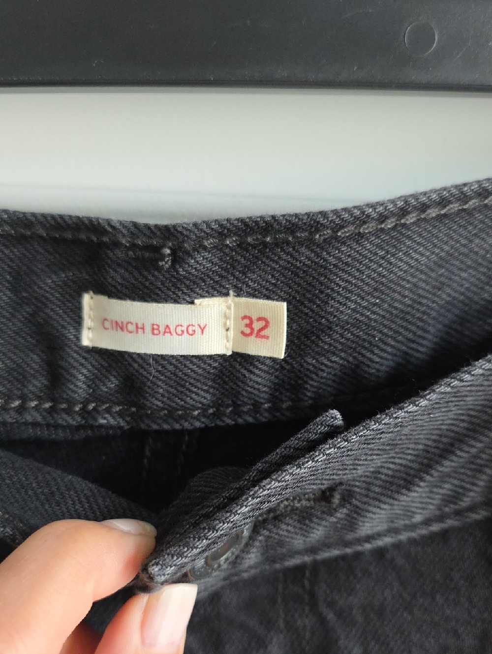 Levis Cinch Baggy Washed Black Size 32 G099 - Picture 3 of 10